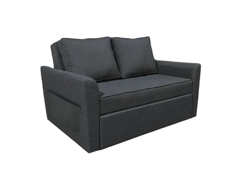 Zenith 2 Seater Sofa Cum Bed in Denim Blue